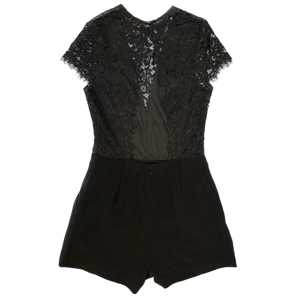 Dynamite Black Lace Backless Romper - Picture 5 of 7
